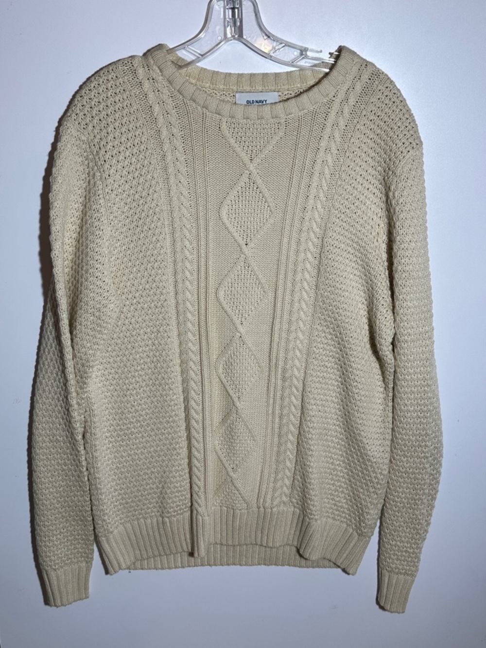 Old Navy Cream Knit Crewneck Sweater